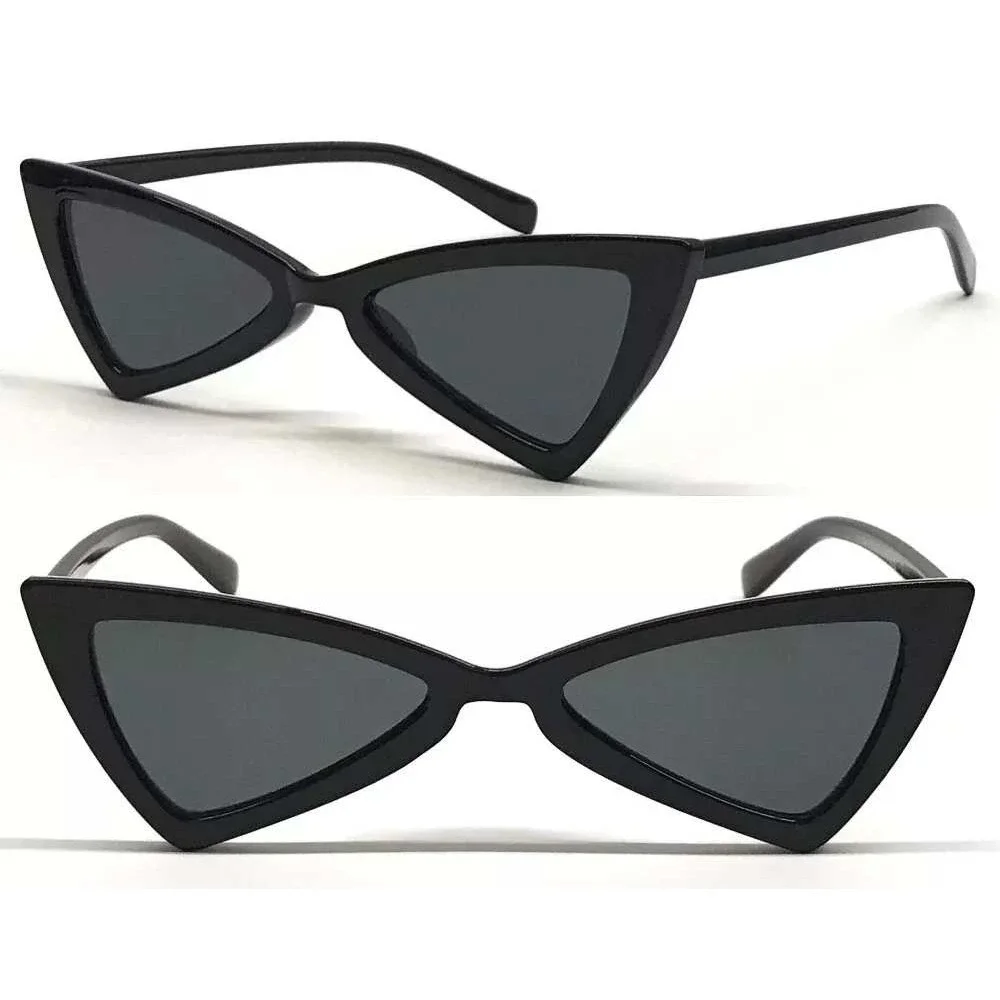 Cat Eye Sunglasses Women Fashion Trendy Designer Vintage Style Black Frame Gafas